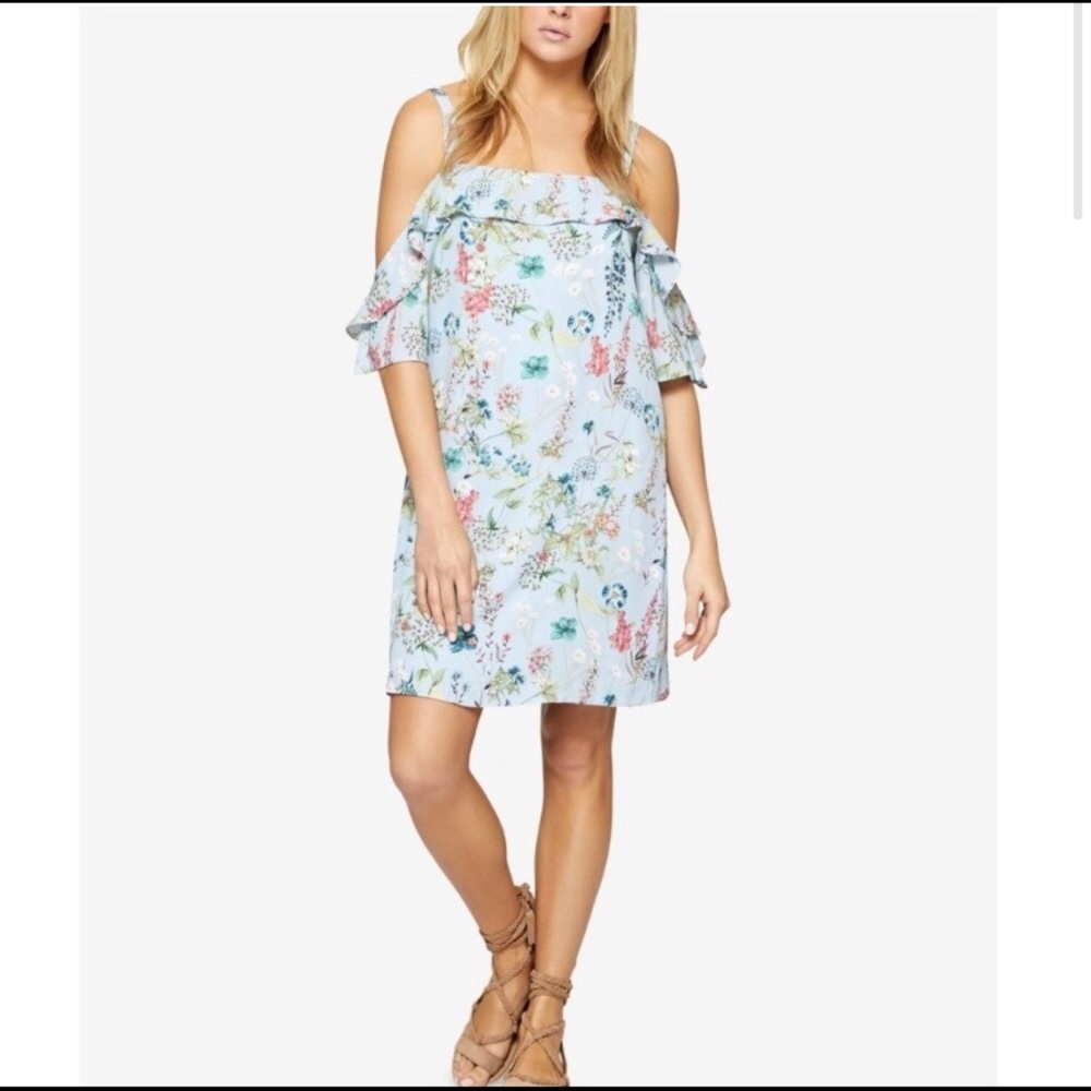 Sanctuary Primrose Blue Cold Shoulder Floral Small
